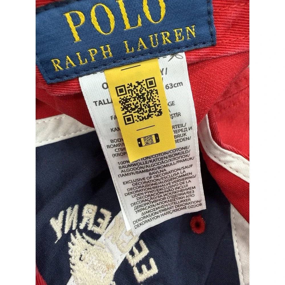 Polo Ralph Lauren Embroidered Long-Bill Twill Cap Bleeker NY Run Club Red NWT